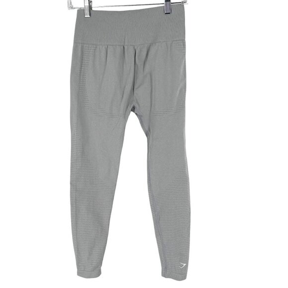 Gymshark Vital Seamless 2.0 Sweat Wicking Smokey Grey Marl Leggings Medium - Picture 2 of 6